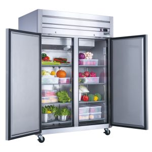 D55AR Commercial 2-Door Top Mount Refrigerator in Stainless Steel