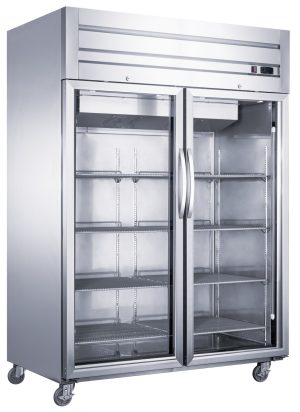 D55AR-GS2 Top Mount Glass 2-Door Commercial Reach-in Refrigerator