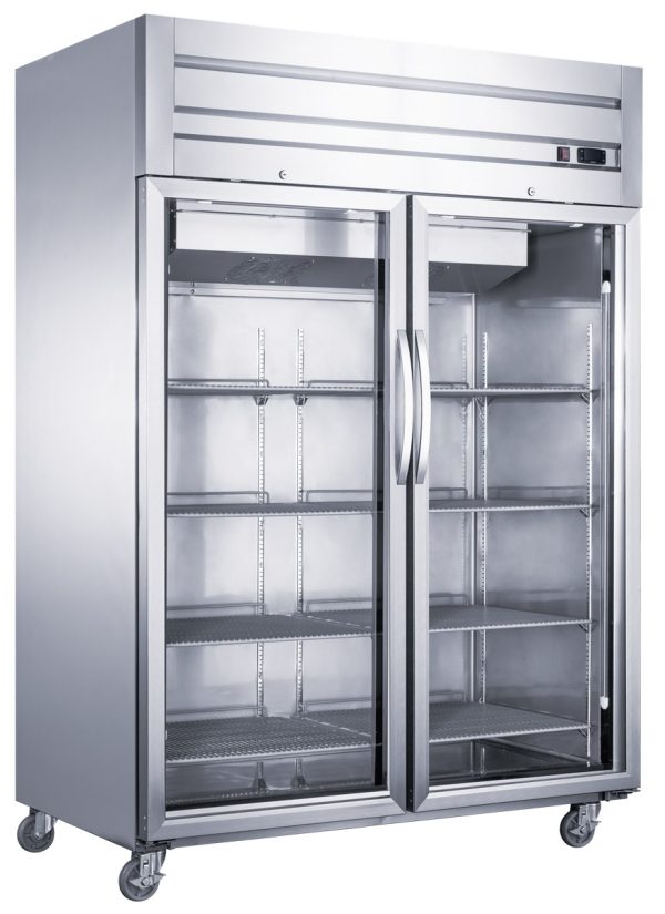 D55AR-GS2 Top Mount Glass 2-Door Commercial Reach-in Refrigerator