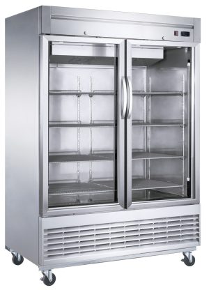 D55R-GS2 Bottom Mount Glass 2-Door Commercial Reach-in Refrigerator