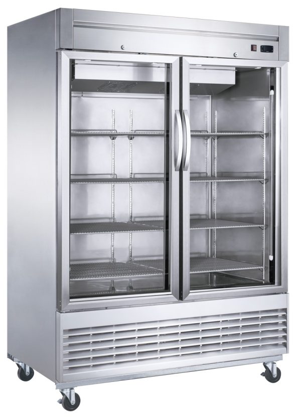 D55F-GS2 Bottom Mount Glass 2-Door Commercial Reach-in Freezer
