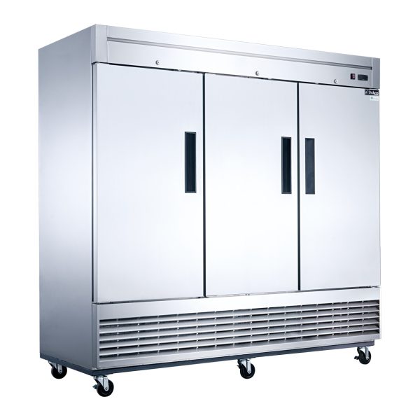 D83R 3-Door Commercial Refrigerator in Stainless Steel - Image 2