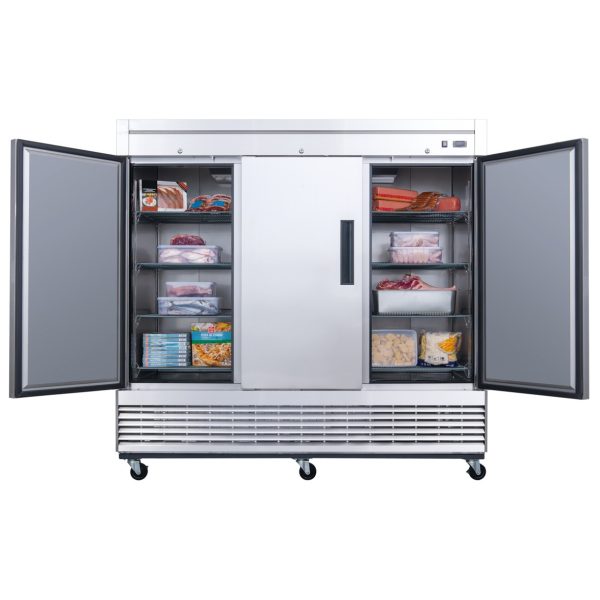 D83R 3-Door Commercial Refrigerator in Stainless Steel