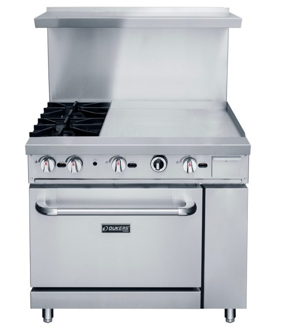 DCR36-2B24GM 36" Gas Range with Two (2) Open Burners & 24" Griddle - Image 2