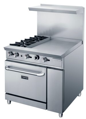 DCR36-2B24GM 36" Gas Range with Two (2) Open Burners & 24" Griddle