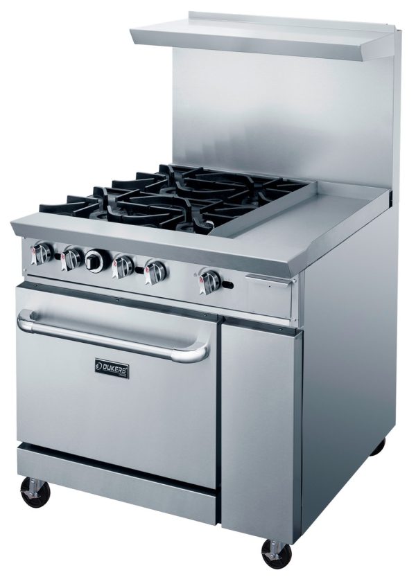 DCR36-4B12GM 36" Gas Range with Four (4) Open Burners & 12" Griddle - Image 2