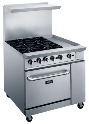 DCR36-4B12GM 36" Gas Range with Four (4) Open Burners & 12" Griddle