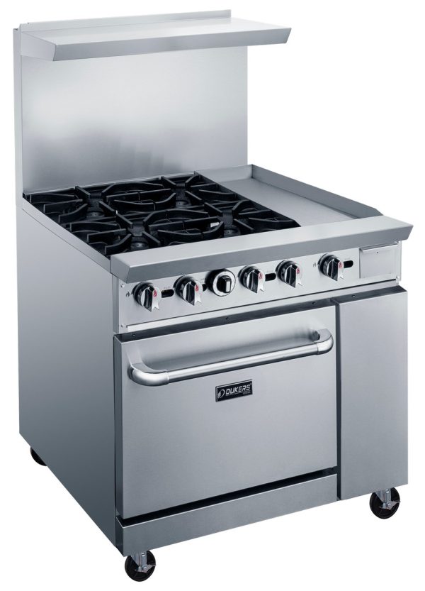 DCR36-4B12GM 36" Gas Range with Four (4) Open Burners & 12" Griddle