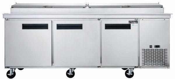 DPP90-12-S3 Commercial 3-Door Pizza Prep Table Refrigerator - Image 5