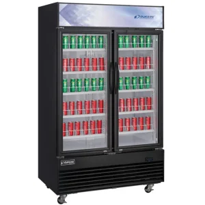DSM-33R Commercial Glass Swing 2-Door Merchandiser Refrigerator