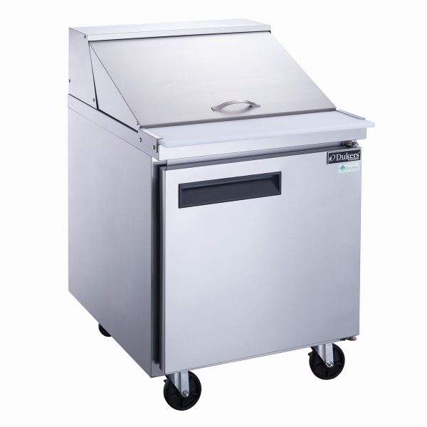 DSP29-12M-S1 1-Door Commercial Food Prep Table Refrigerator in Stainless Steel with Mega Top - Image 2