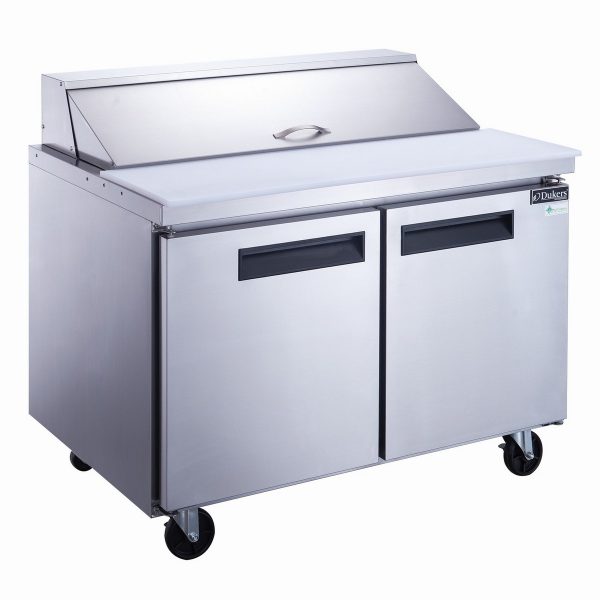 DSP48-12-S2 2-Door Commercial Food Prep Table Refrigerator in Stainless Steel - Image 2