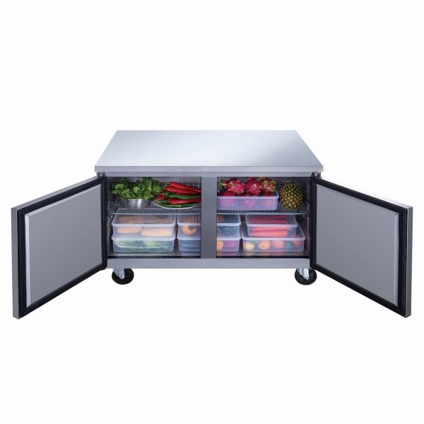 DUC60R 2-Door Undercounter Commercial Refrigerator in Stainless Steel - Image 4