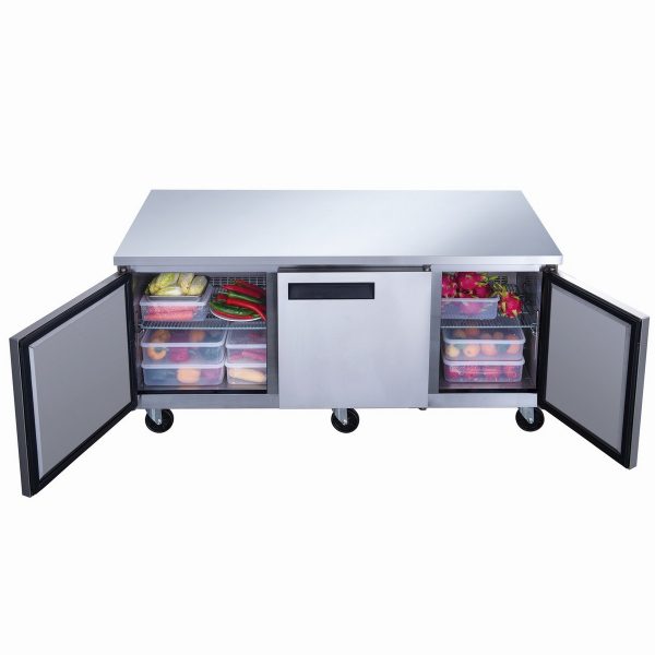 DUC72R 3-Door Undercounter Commercial Refrigerator in Stainless Steel - Image 4